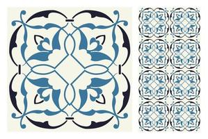 Patrones de azulejos vintage antiguo diseño sin costuras en ilustración vectorial vector