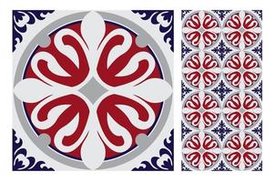 vintage tiles patterns antique seamless design in Vector illustration