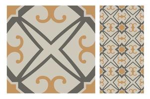 vintage tiles patterns antique seamless design in Vector illustration