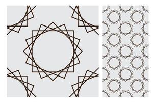 vintage tiles patterns antique seamless design vector