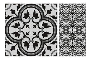 vintage tiles patterns antique seamless design vector