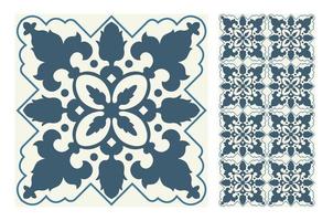 vintage tiles patterns antique seamless design vector