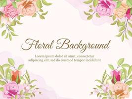 Wedding Banner Background Floral Concept Template Design vector