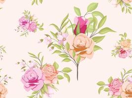 Seamless Pattern Design Floral Concept Template vector