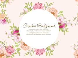 Seamless Pattern Design Floral Concept Template vector