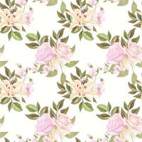 Seamless Pattern For Fashion and Textile With Floral Concept Template vector