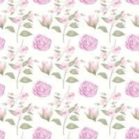 Seamless Pattern For Fashion and Textile With Floral Concept Template