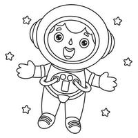 Line Art Drawing For Kids Coloring Page vector