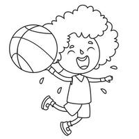 Line Art Drawing For Kids Coloring Page vector