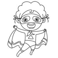 Line Art Drawing For Kids Coloring Page vector