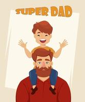Happy Fathers Day greeting card vector