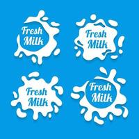 vector de salpicaduras de leche