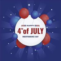 Happy 4th of July Background Concept vector