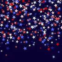 Fondo de estrellas rojas, azules y blancas. vector