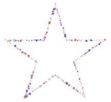 July 4th pattern made of stars vector