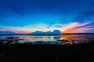 Beautiful sunset over the marsh photo