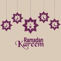 concepto de diseño plano de ramadan kareem sobre fondo plano vector
