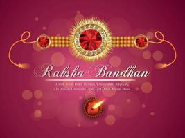 Feliz tarjeta de felicitación de invitación al festival indio raksha bandhan con ilustración vectorial y fondo vector