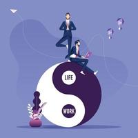 Concept about balance work and life vector