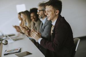 Business people applauding photo