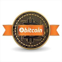 moneda digital bitcoin vector