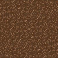 Seamless pattern with coffee utensils vector