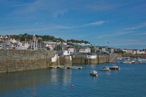 Scenic view of a bay in Saint Peter Port in Guernsey Channel Islands UK photo