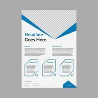 Professional flyer leaflet vector graphic template design