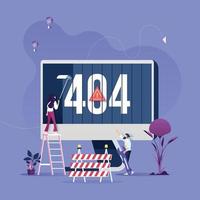 Concept 404 Error Page or File not found for web page vector