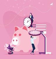 Time management planning. Save time Concept vector