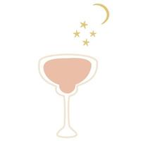 Diseño de icono de estilo de forma libre de cóctel margarita. barra de bebidas alcohólicas y tema de bebidas. vector
