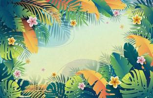 Summer Tropical Vibes Background vector