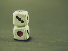 Dice close up photo