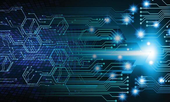 cyber circuit future technology concept background vector