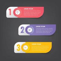 modern text box template banner Infographics vector