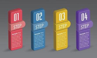 modern text box template banner Infographics vector