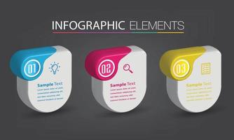 modern text box template banner Infographics vector