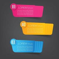 modern text box template banner Infographics vector