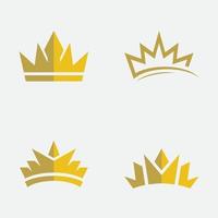 Set Crown Concept Logo Design Template vector