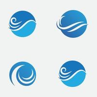 water wave illustration template design vector