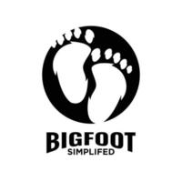 premium simple barefoot Big foot of yeti logo icon illustration design vector