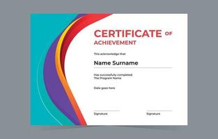 Modern Certificate Template vector