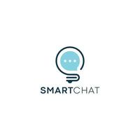 smart chat logo in white background vector