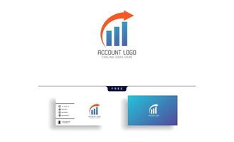 accounting finance creative logo template vector isolated with business card design vector