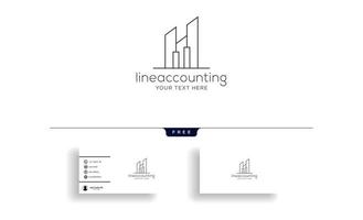 accounting finance creative logo template vector isolated with business card design vector
