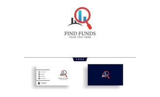 vector de plantilla de logotipo creativo de finanzas de contabilidad aislado con vector de diseño de tarjeta de visita