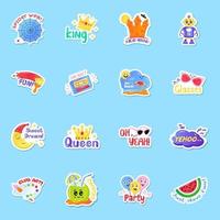 Party and Halloween Sticker vector