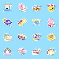 Gradient Stickers in Editable vector