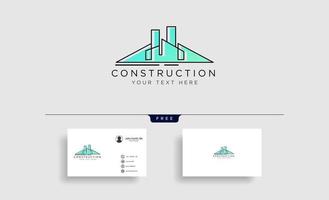 Architecture construction logo template vector icon elements with business card