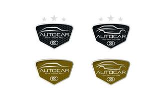 Car automotive logo set in simple line graphic design template vector Vector
